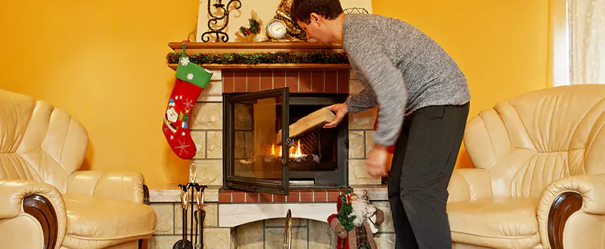 Rusted Metal Fireplace Restoration in Auburn Hills, Michigan